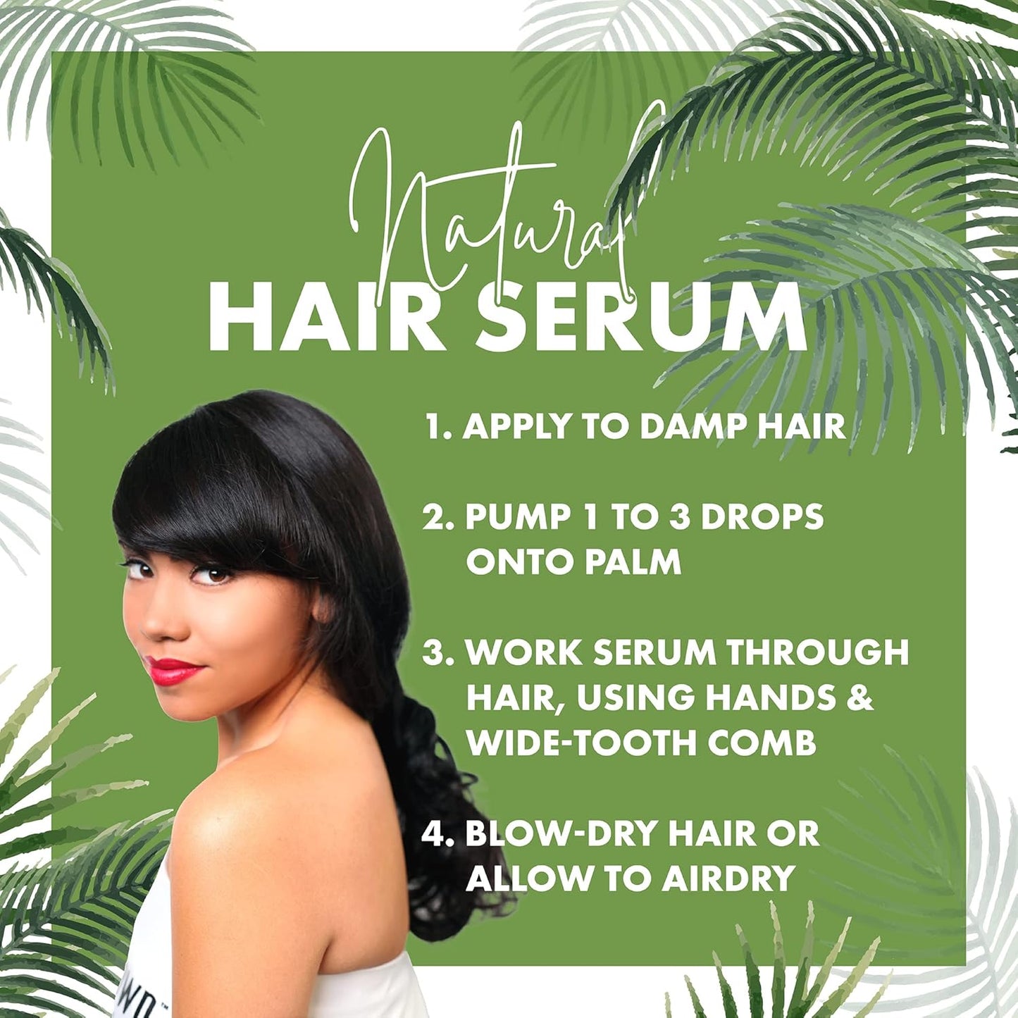 Diamond Heads Ultra Shine Serum - Anti-Frizz Hair Shine Serum Styling Product - Natural Botanical & Fruit Extracts Add Luster - Smooths Natural, Color Treated Hair & Perms