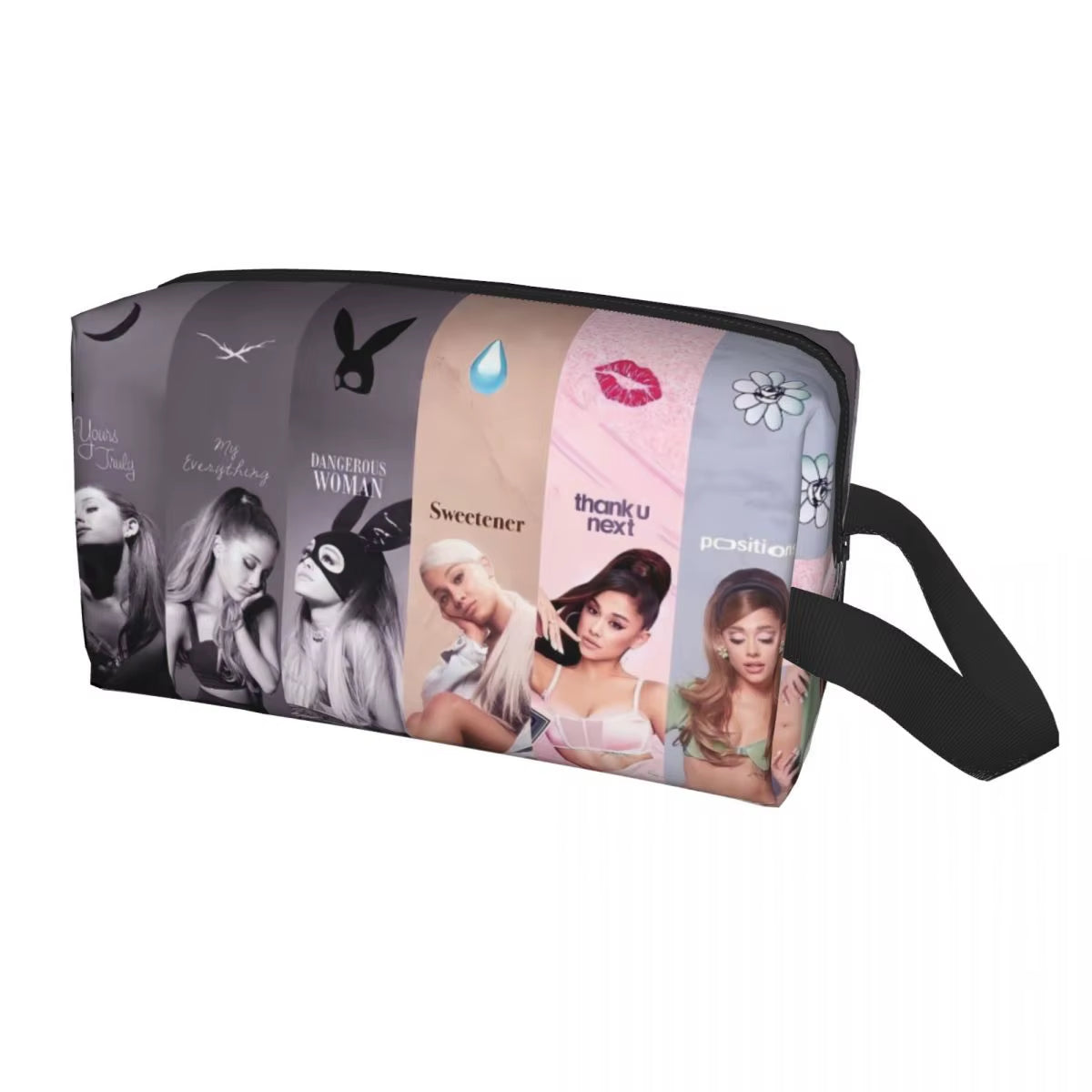 Custom Ariana Grande Cosmetic Bag Women Kawaii Big Capacity Thank U,Next Latest Album Makeup Case Beauty Storage Toiletry Bags