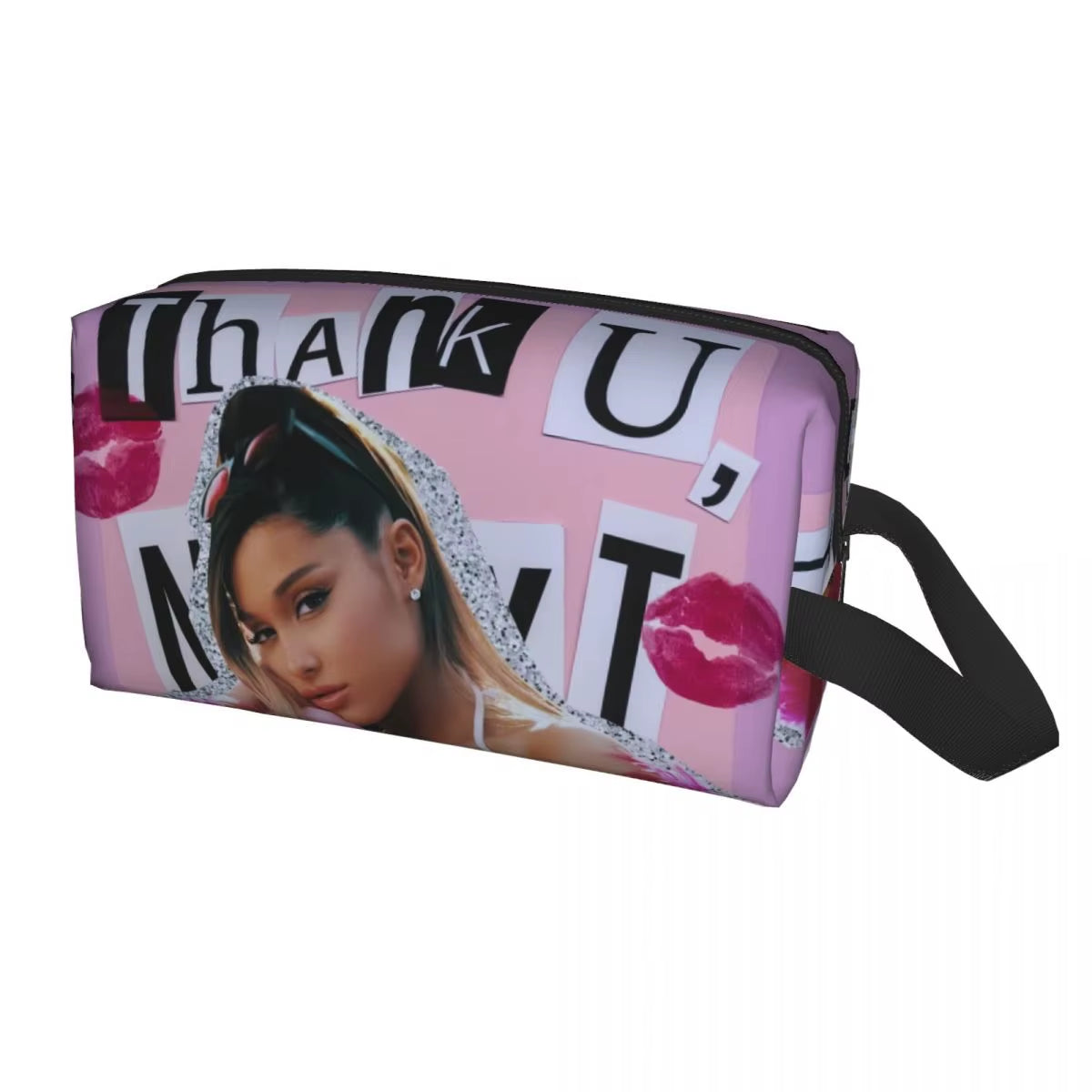 Custom Ariana Grande Pop Music Cosmetic Bag Fashion Large Capacity American Singer Makeup Case Beauty Storage Toiletry Bags