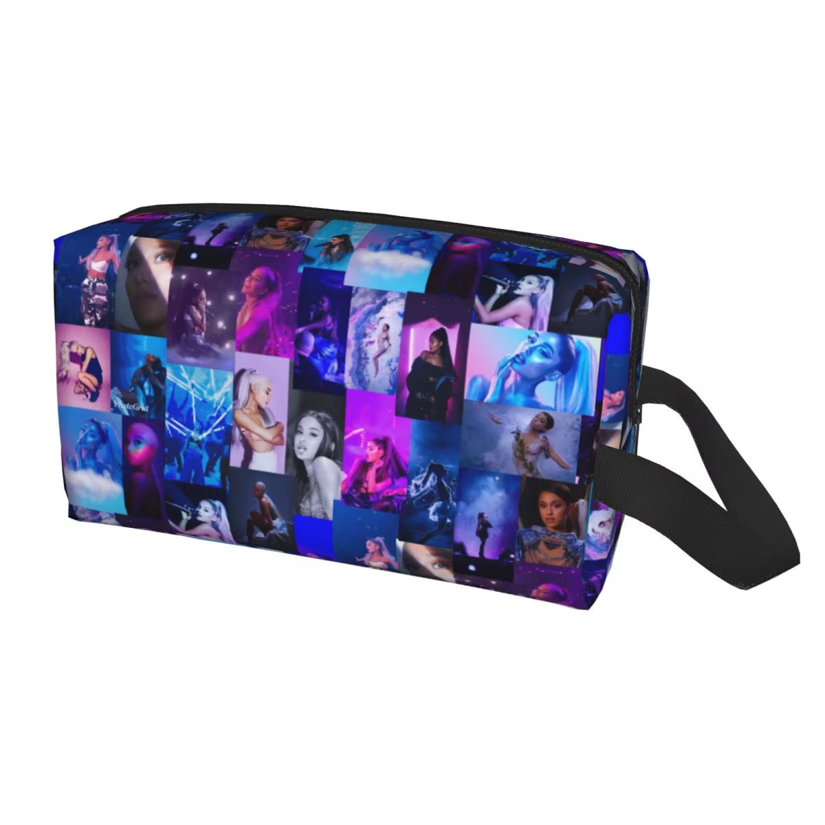 Custom Ariana Grande Pop Music Cosmetic Bag Fashion Large Capacity American Singer Makeup Case Beauty Storage Toiletry Bags