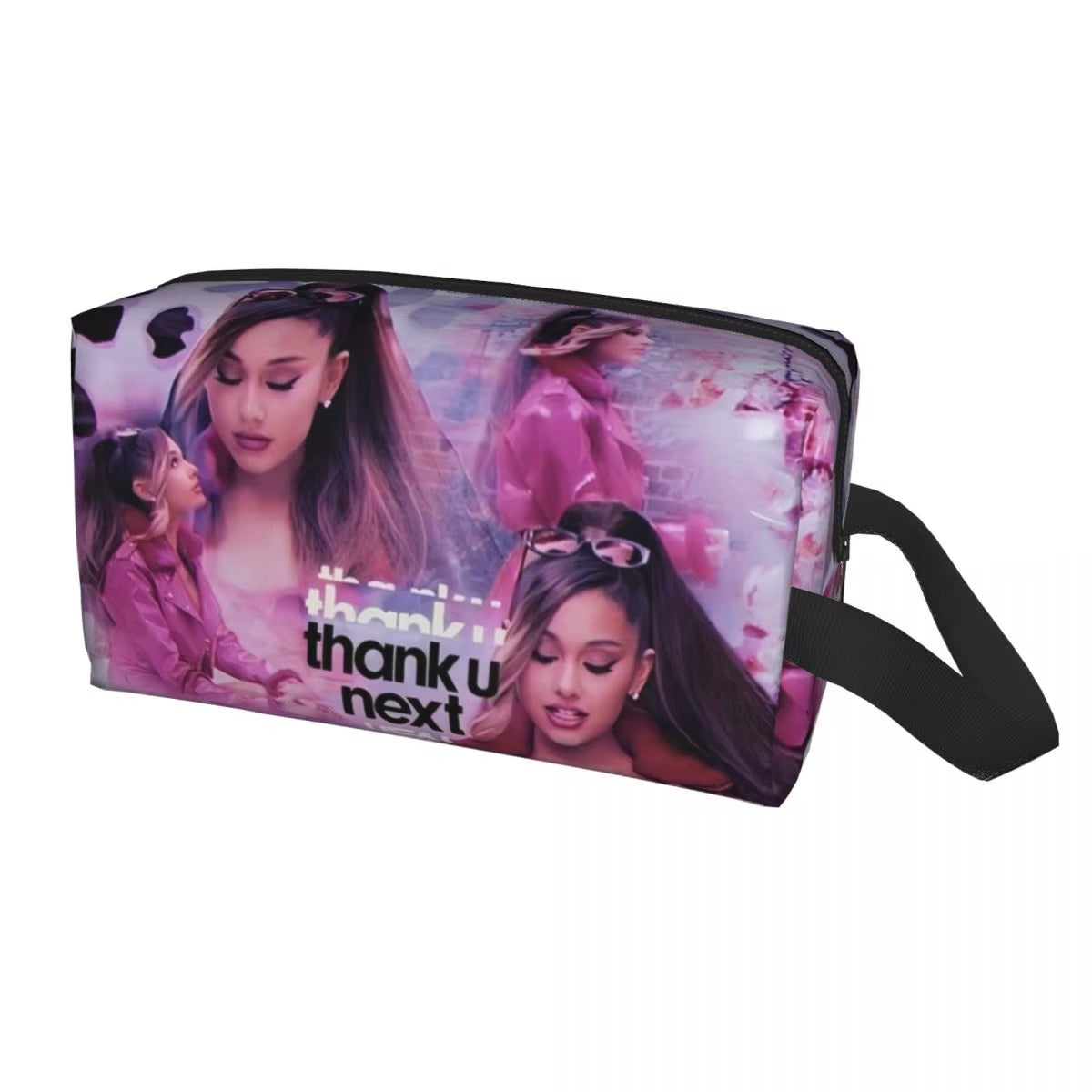 Custom Ariana Grande Cosmetic Bag Women Kawaii Big Capacity Thank U,Next Latest Album Makeup Case Beauty Storage Toiletry Bags