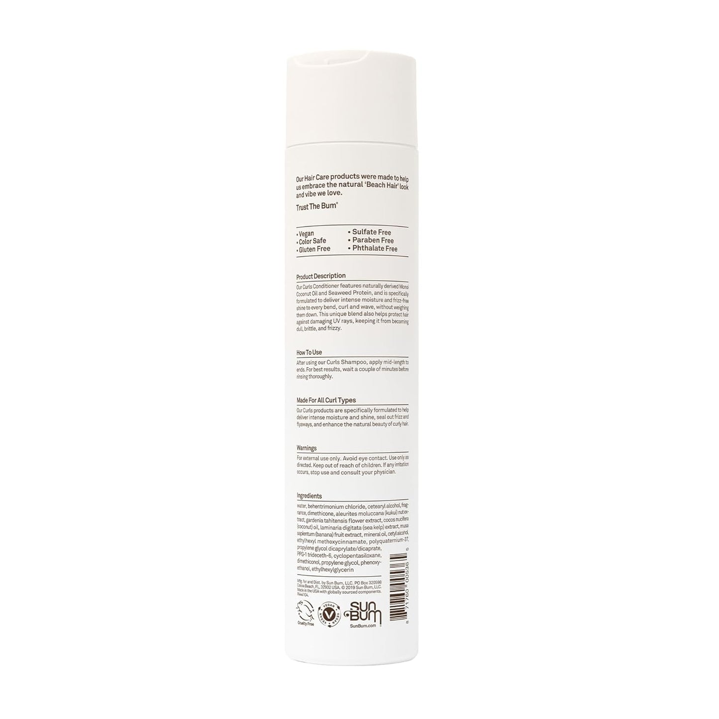 Curls Conditioner | Vegan and Cruelty Free Moisturizing Hair Treatment for Wavy and Curly Hair | 10 Oz
