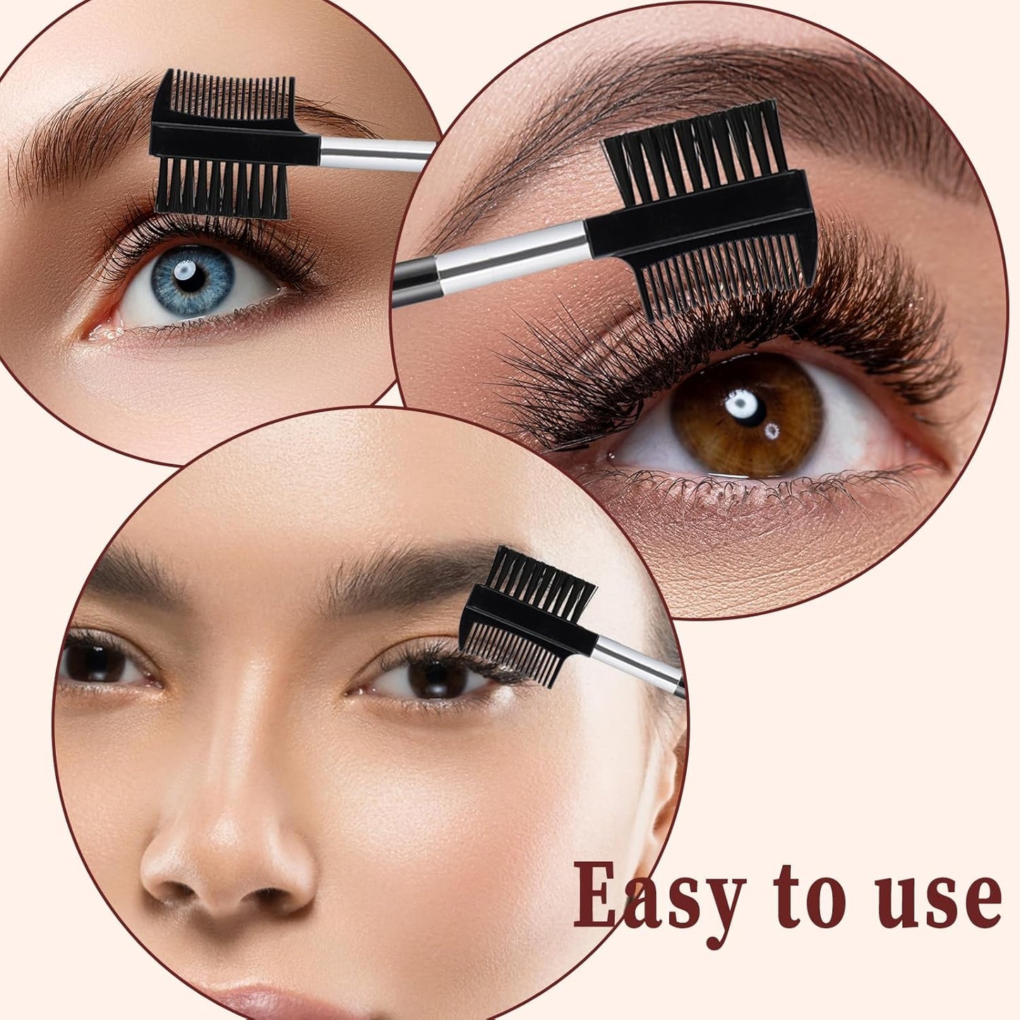 20 Pack Eyebrow Brush and Comb Eye Brow Eyelash Brush Comb, Eyelash Makeup Brush, Makeup Tool for Eyelashes Extension, Eye Makeup Brush, Lash Seperating Combs