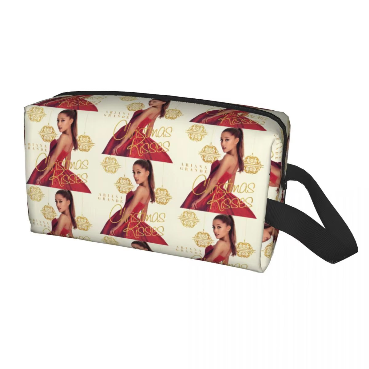 Custom Ariana Grande Pop Music Cosmetic Bag Fashion Large Capacity American Singer Makeup Case Beauty Storage Toiletry Bags