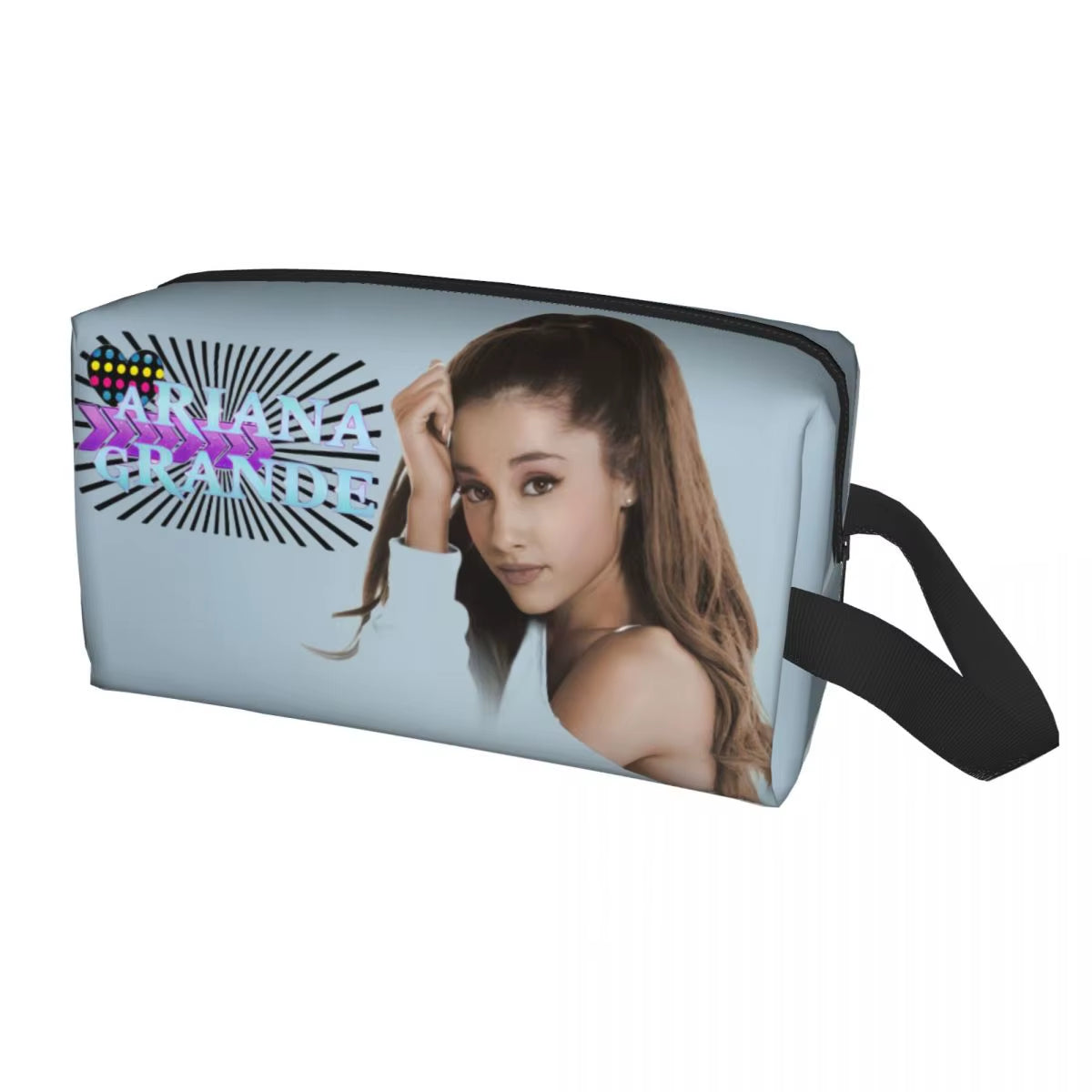 Custom Ariana Grande Cosmetic Bag Women Kawaii Big Capacity Thank U,Next Latest Album Makeup Case Beauty Storage Toiletry Bags