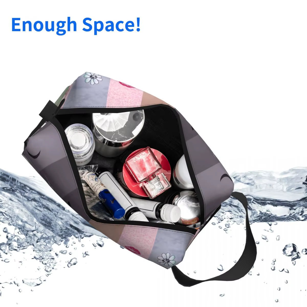 Custom Ariana Grande Pop Music Cosmetic Bag Fashion Large Capacity American Singer Makeup Case Beauty Storage Toiletry Bags