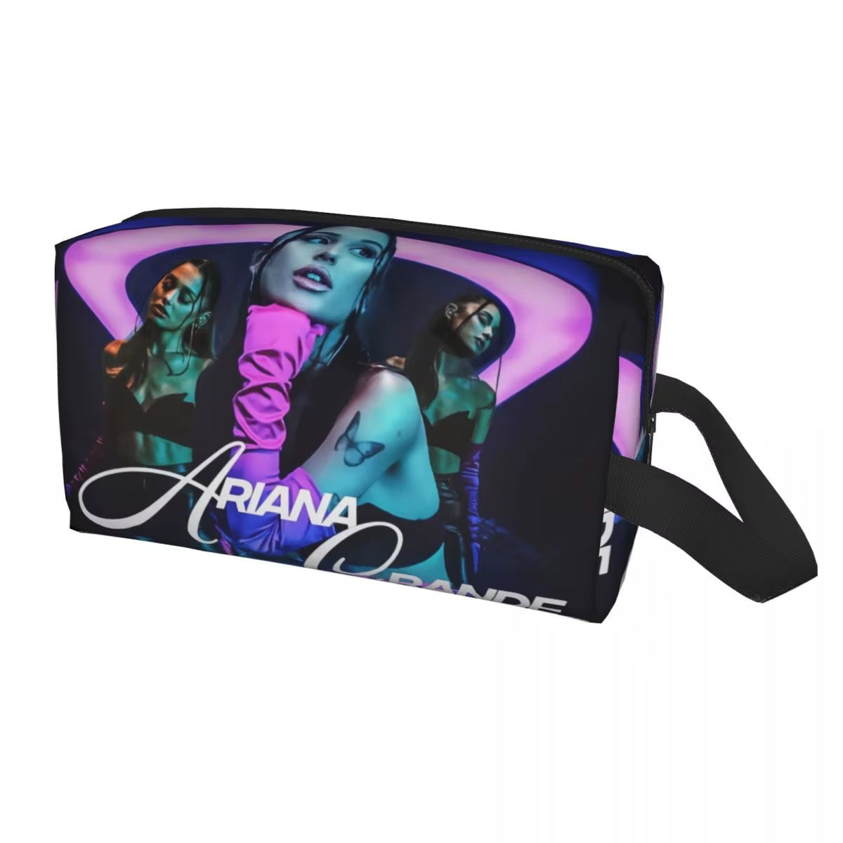 Custom Ariana Grande Cosmetic Bag Women Kawaii Big Capacity Thank U,Next Latest Album Makeup Case Beauty Storage Toiletry Bags