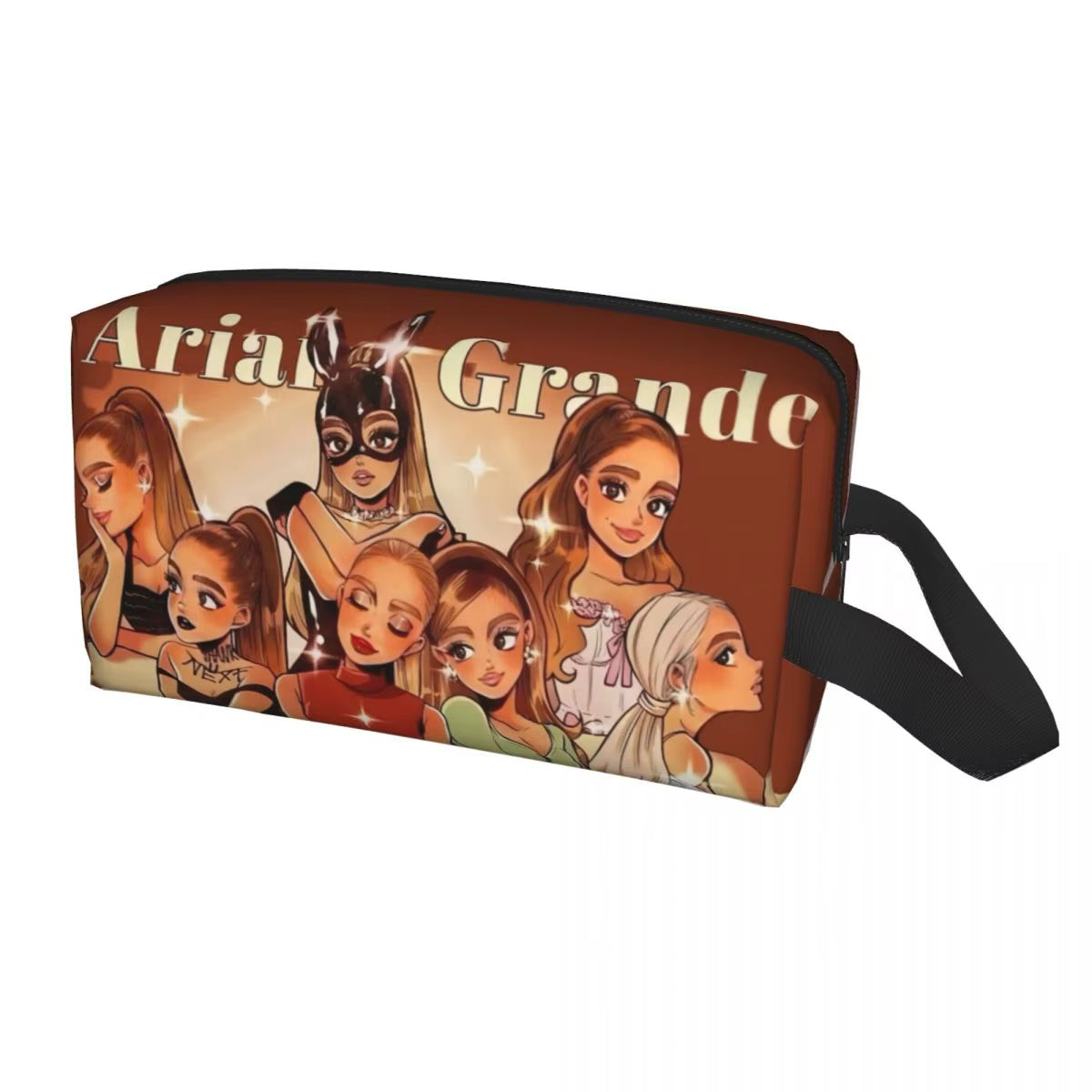 Custom Ariana Grande Cosmetic Bag Women Kawaii Big Capacity Thank U,Next Latest Album Makeup Case Beauty Storage Toiletry Bags