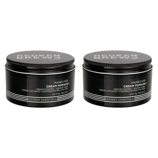 Brews Maneuver Cream Pomade 3.4 Fl Oz 2 Pack