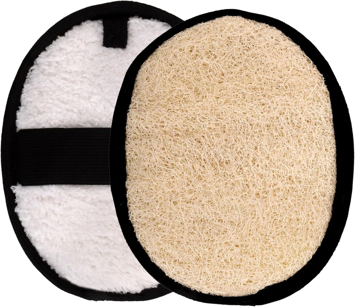 Rugged Natural Shower Loofah for Men - Tough Eco-Friendly Exfoliating Body Scrubbers, Durable & Gentle Terry Towel Cloth Pad for Manly Skin Care - Lufas, Luffa, Loufas Sponges