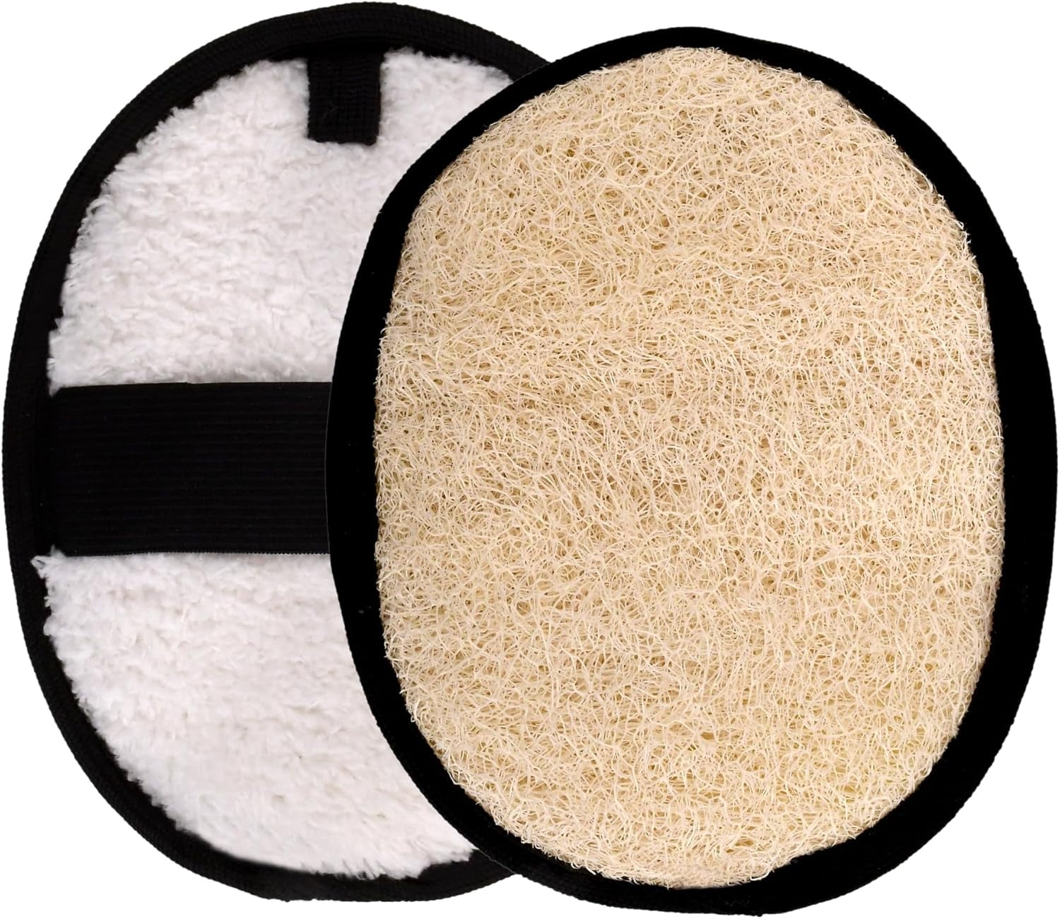 Rugged Natural Shower Loofah for Men - Tough Eco-Friendly Exfoliating Body Scrubbers, Durable & Gentle Terry Towel Cloth Pad for Manly Skin Care - Lufas, Luffa, Loufas Sponges