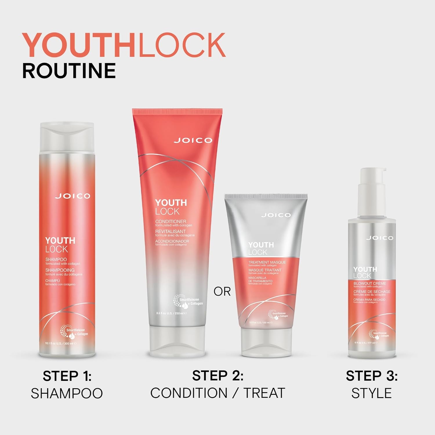 Youthlock Conditioner Formulated with Collagen | Youthful Body & Bounce | Soften and Detangle Hair | Boost Shine
