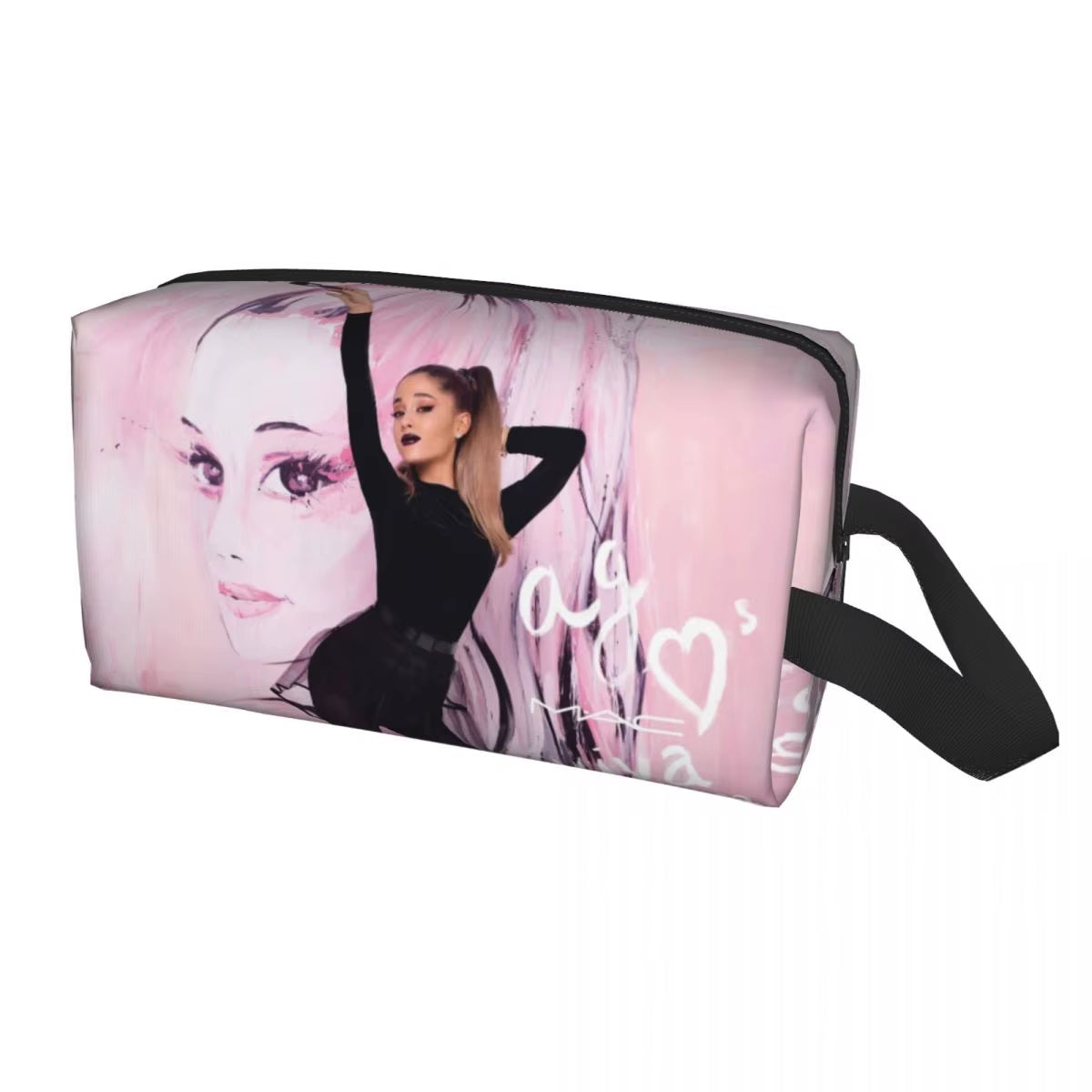 Custom Ariana Grande Cosmetic Bag Women Kawaii Big Capacity Thank U,Next Latest Album Makeup Case Beauty Storage Toiletry Bags