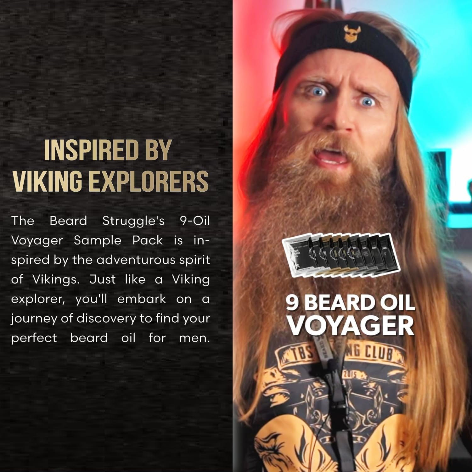 9 Beard Oil Voyager Sample Pack, Variety Beard Oil for Men Sampler with 9 Different Scents, All Natural Ingredients, Beard Growth Oil for Soft and Healthy Hair, Day Liquid Tonic