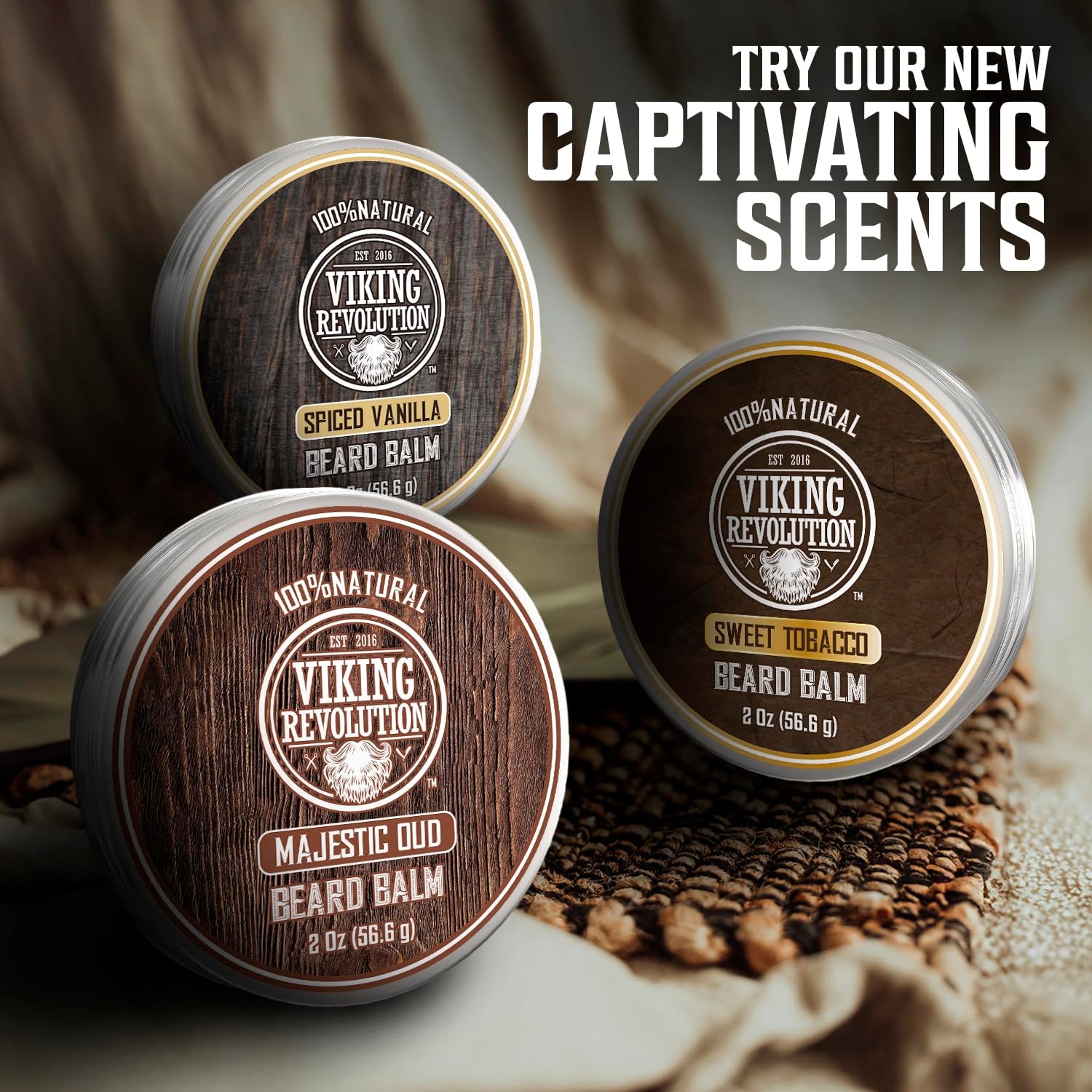 Spiced Vanilla Beard Balm - Beard Butter with Argan Oil, Beard Softener for Men with Jojoba Oil - Beard Moisturizer for Men with Beeswax - Beard Wax for Men (2Oz, 1 Pack)