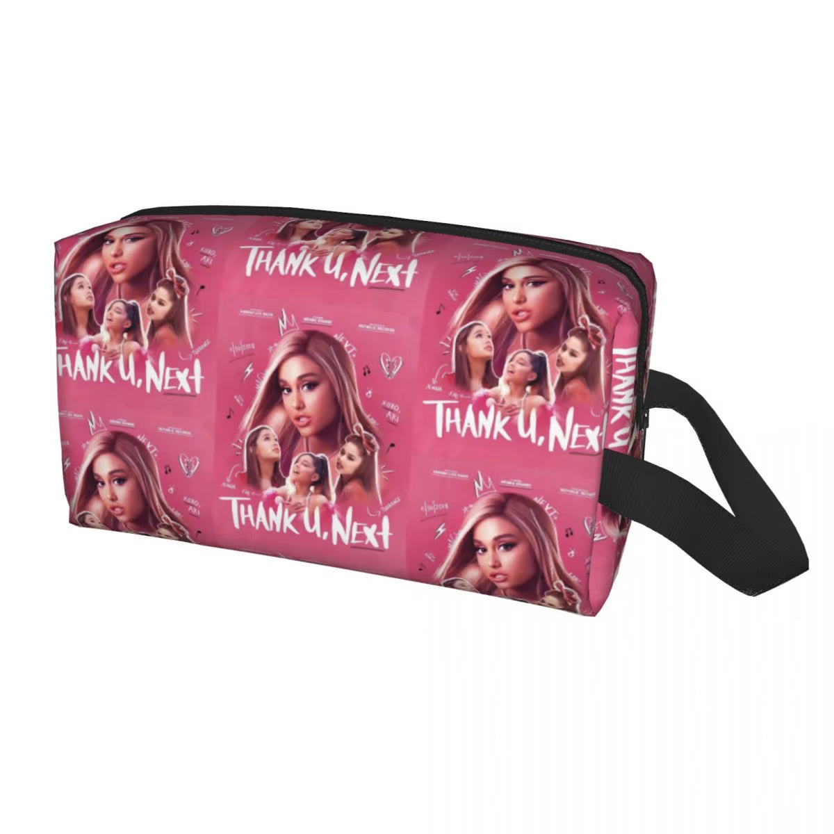 Custom Ariana Grande Cosmetic Bag Women Kawaii Big Capacity Thank U,Next Latest Album Makeup Case Beauty Storage Toiletry Bags