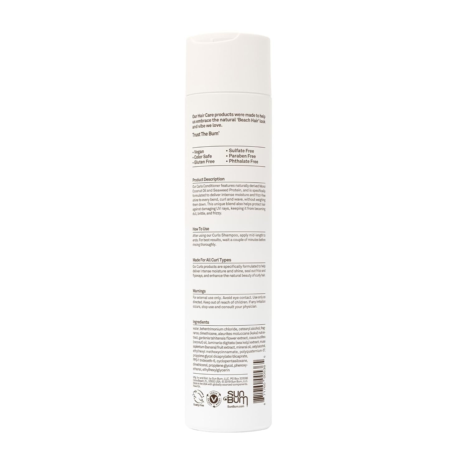 Curls Conditioner | Vegan and Cruelty Free Moisturizing Hair Treatment for Wavy and Curly Hair | 10 Oz