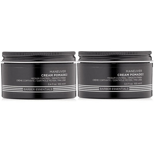 Brews Maneuver Cream Pomade 3.4 Fl Oz 2 Pack