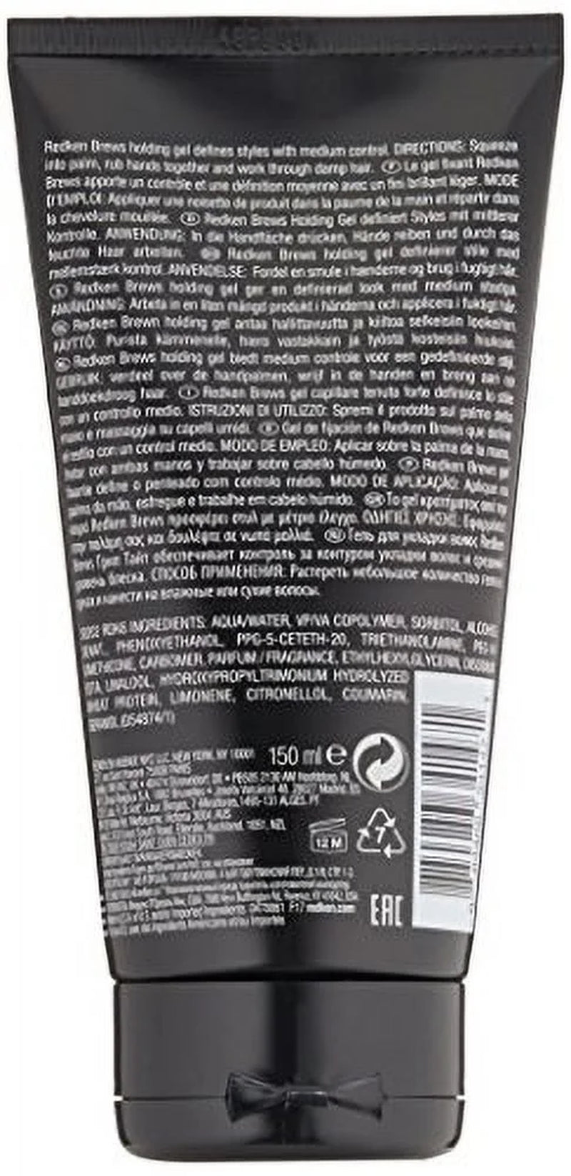 Brews Holding Gel for Men, Medium Hold, Medium Shine, Flake-Free, Hair Gel 5 Fl. Oz