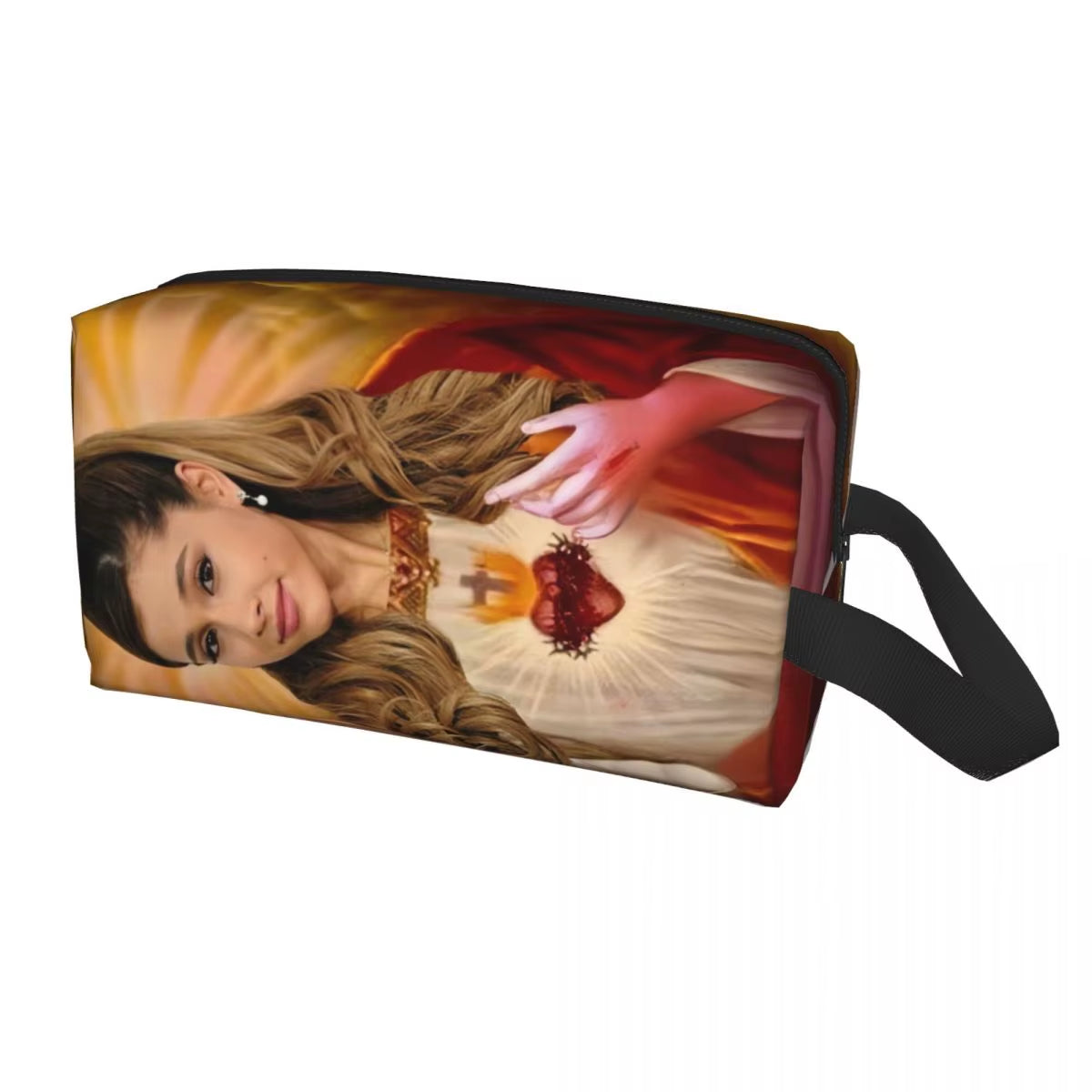 Custom Ariana Grande Cosmetic Bag Women Kawaii Big Capacity Thank U,Next Latest Album Makeup Case Beauty Storage Toiletry Bags